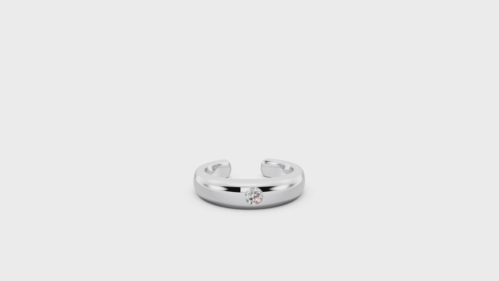 Silver Diamond Toe Ring