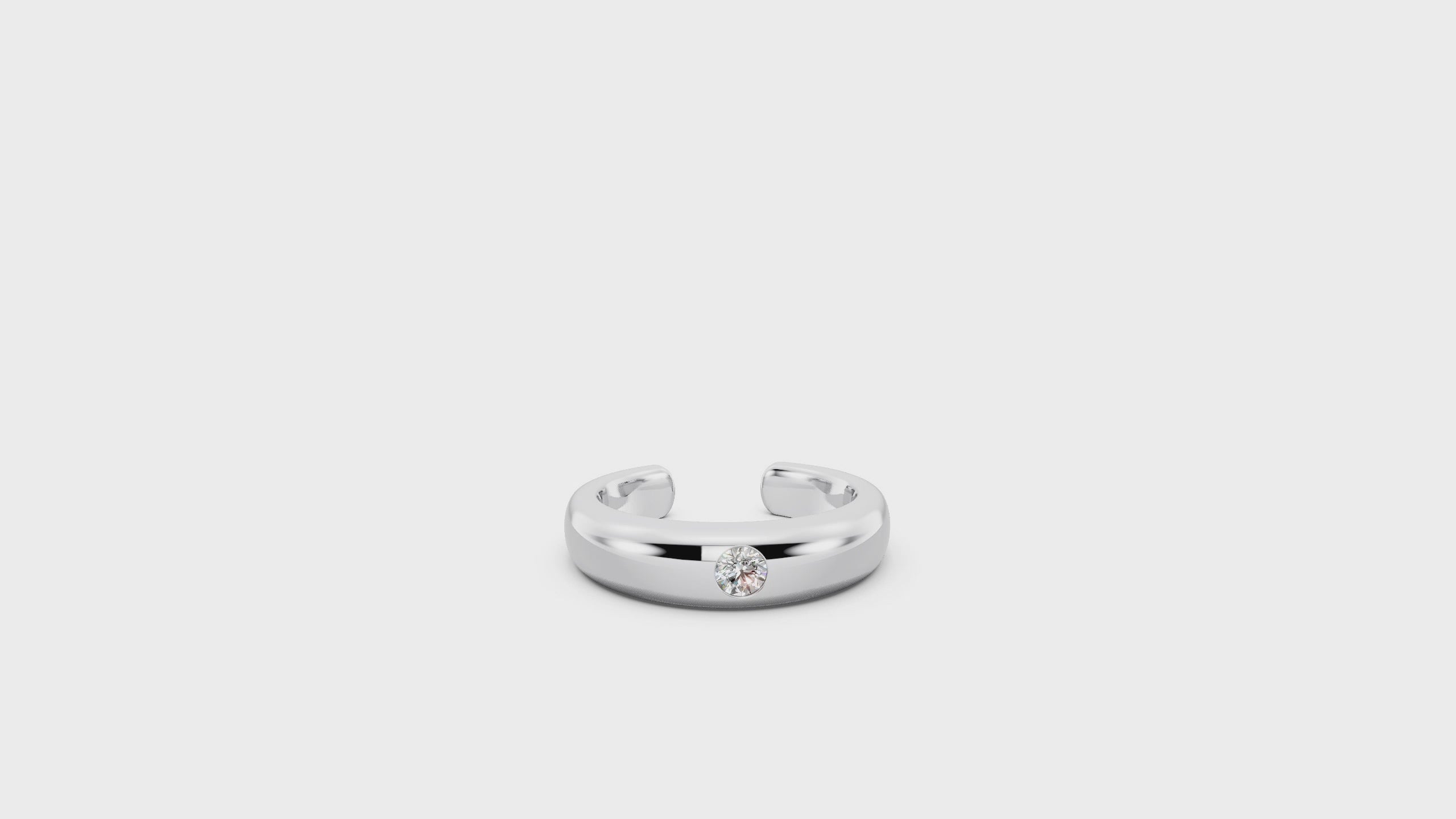 Silver Diamond Toe Ring