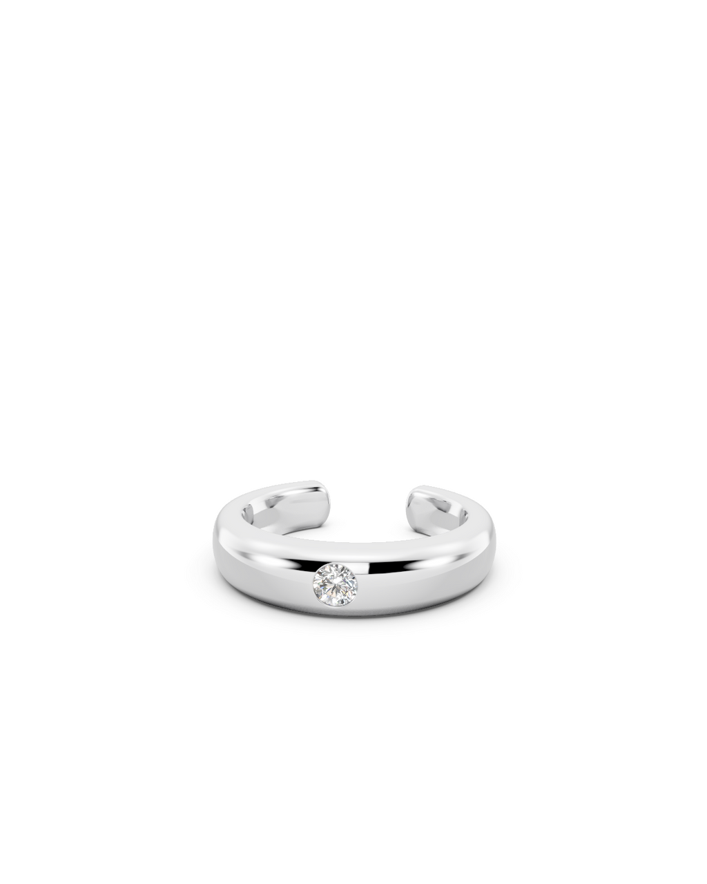 Silver Diamond Toe Ring
